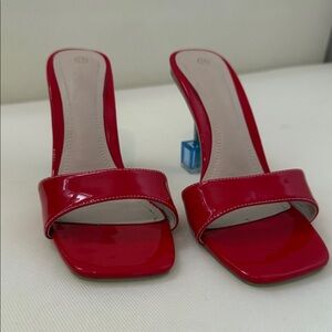 Elegant Red Women's Slide Sandals
